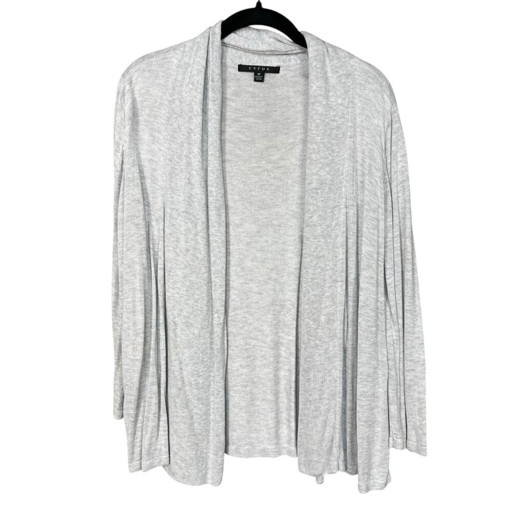 Cyrus Waterfall Cardigan Gray Size Medium